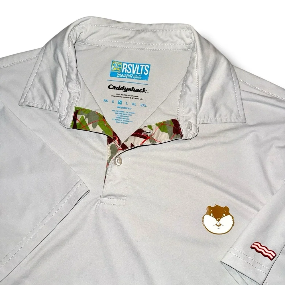 RSVLTS x CADDYSHACK Polo Shirt Medium Breakfast Balls Modern-Fit Performance